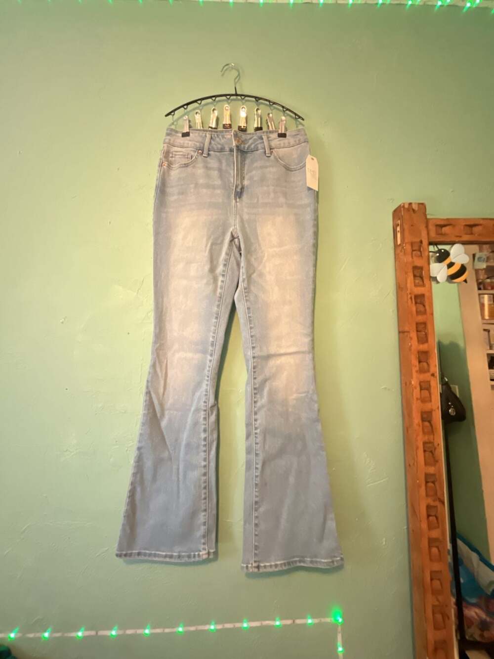 Time and Tru Women's Light Wash High-Rise Flare Jeans